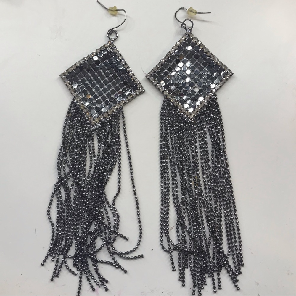 BOGO FREE; Madden Girl silver earrings rhinestones